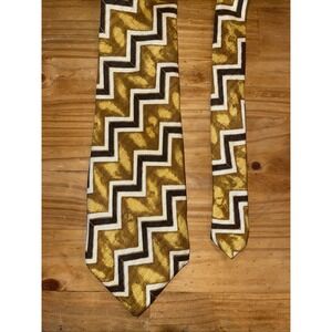 Ermenegildo Zegna Necktie‎ Men Yellow Wedding Business Resort Geometric
